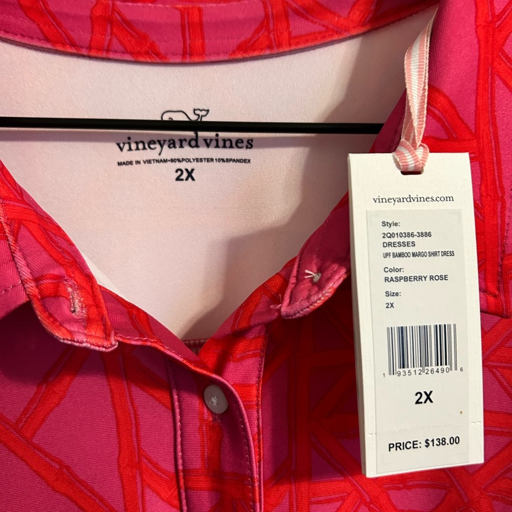Vineyard Vine Bamboo Margo Short Dress NWT 2X - Picture 3 of 6